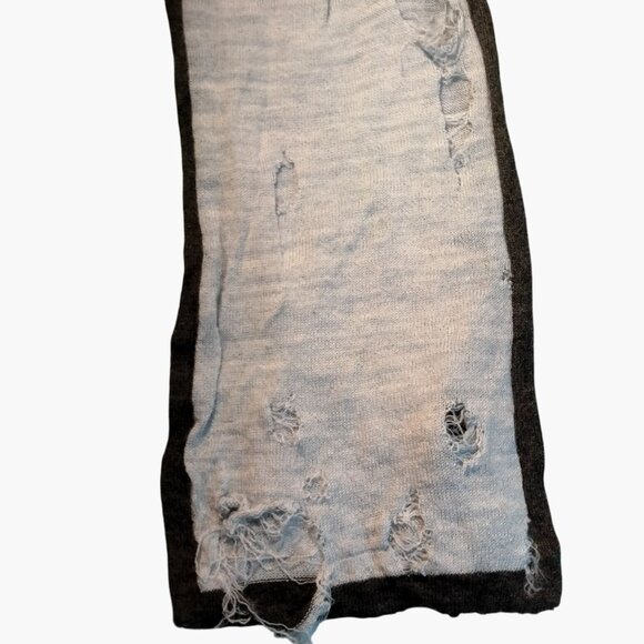 Long Smartwool Knit Scarf Distressed Shabby Frayed Grunge Shredder Boarder - Picture 4 of 9
